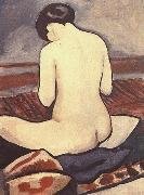 August Macke Sitting Nude with Cushions oil painting picture wholesale